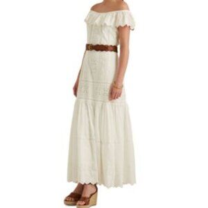 Lauren Ralph Lauren Petite Cotton Off-The-Shoulder White 12PS